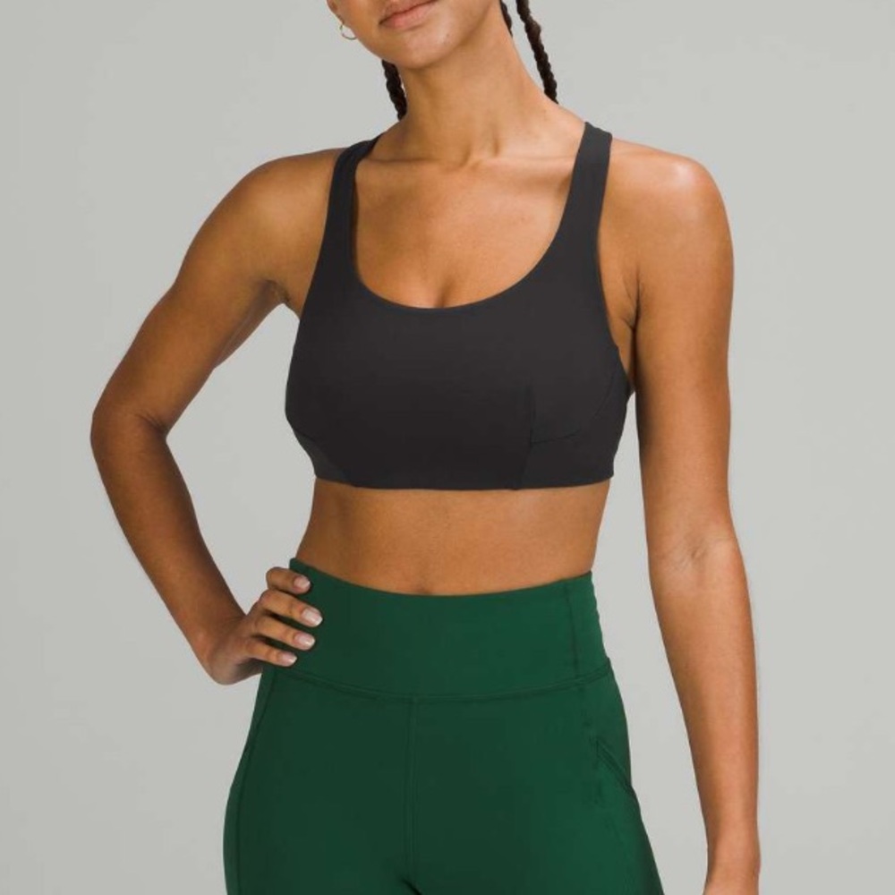 lululemon athletica Black Scoop-Neck Sports Bra